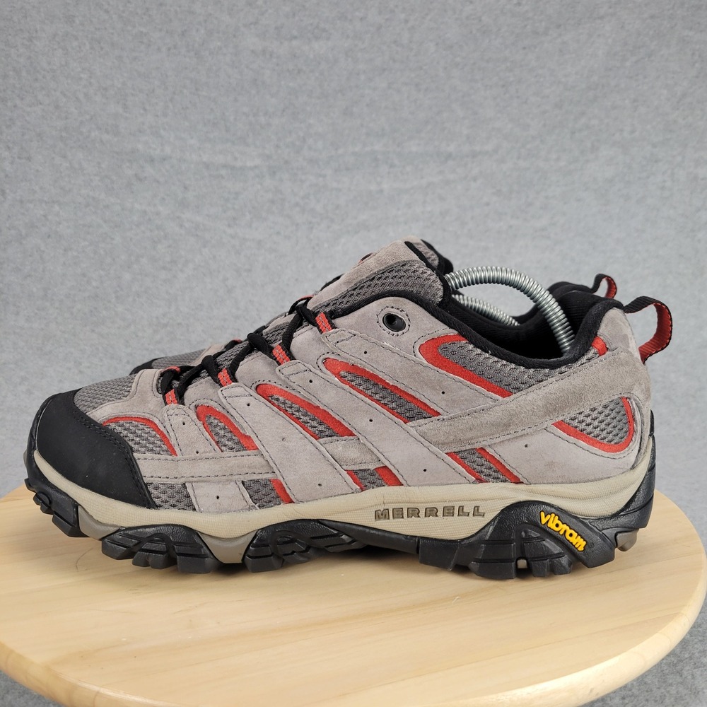 Merrell Moab 2 Vent Mens 11 Wide Grey Red Hiking Shoes J06023W